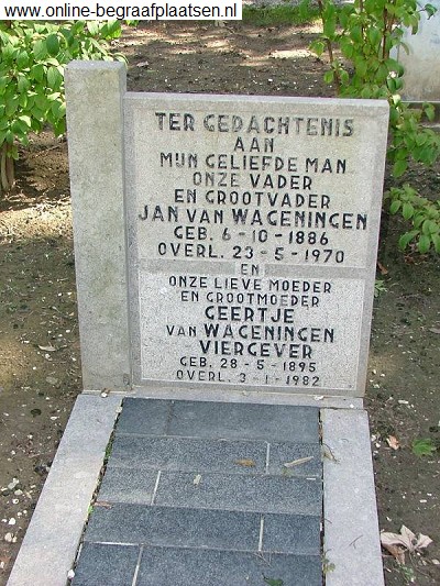 Geertje Viergever 1895-1982 and Jan van Wageningen 1886-1970